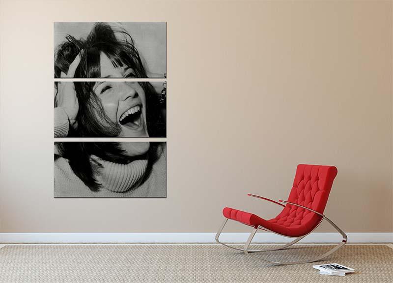 Sandie Shaw laughing 3 Split Panel Canvas Print - Canvas Art Rocks - 2
