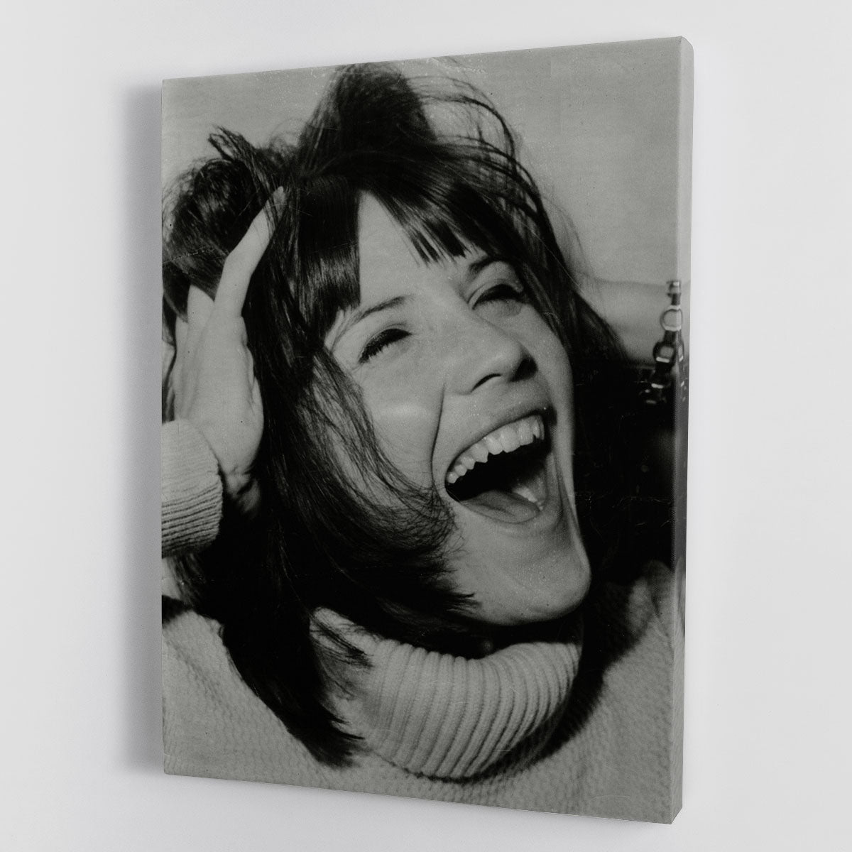 Sandie Shaw laughing Canvas Print or Poster - Canvas Art Rocks - 1