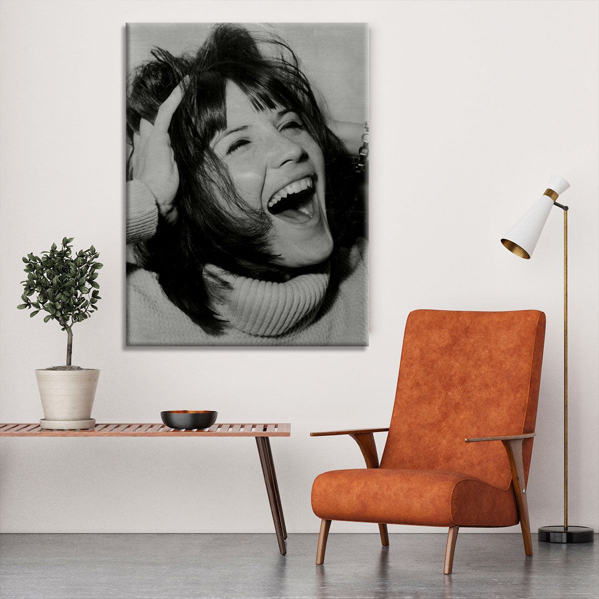 Sandie Shaw laughing Canvas Print or Poster - Canvas Art Rocks - 6