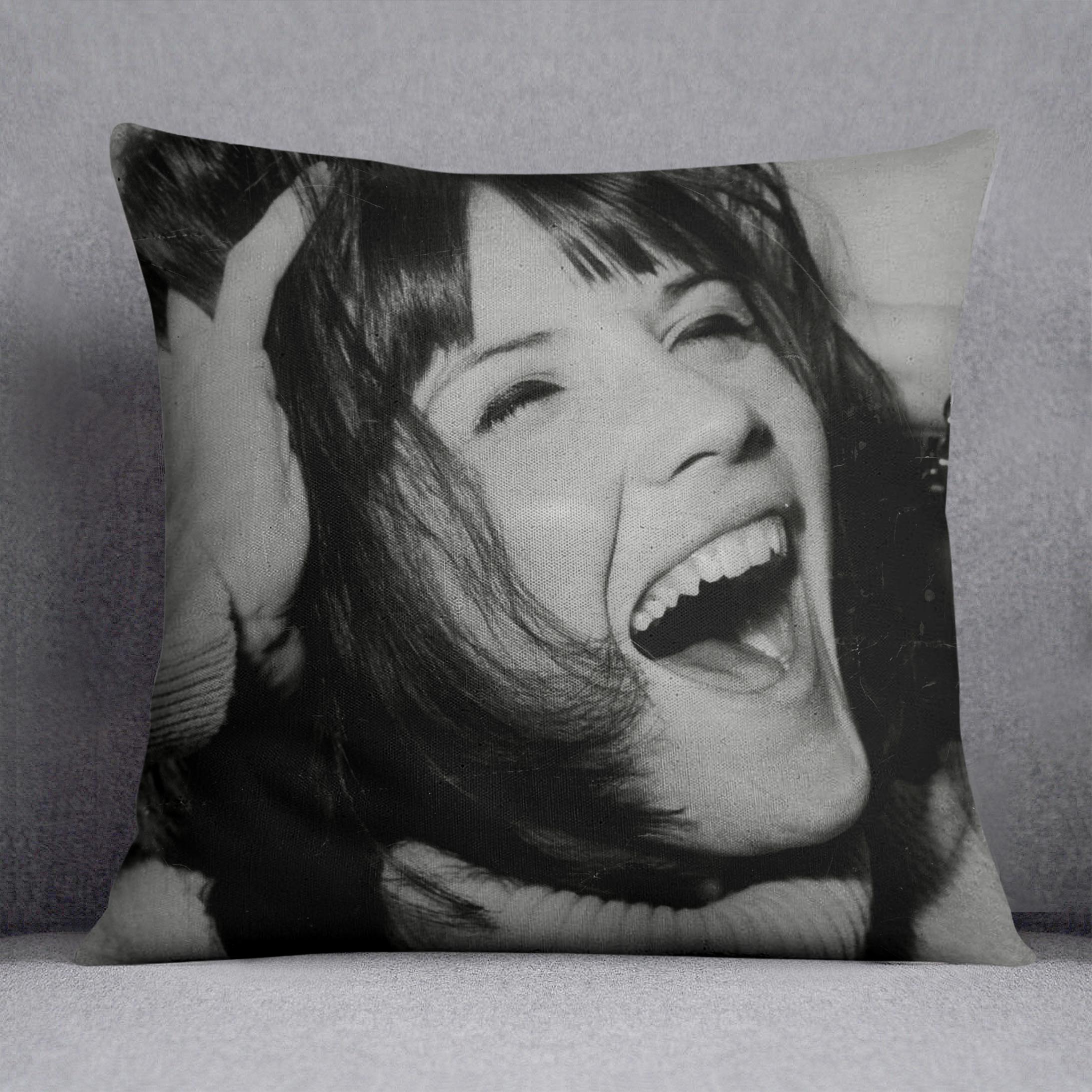 Sandie Shaw laughing Cushion