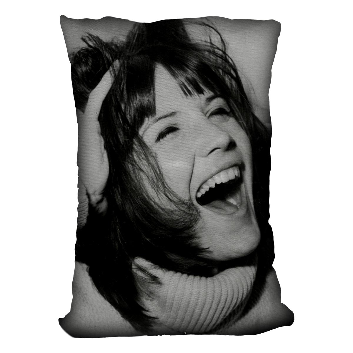 Sandie Shaw laughing Cushion