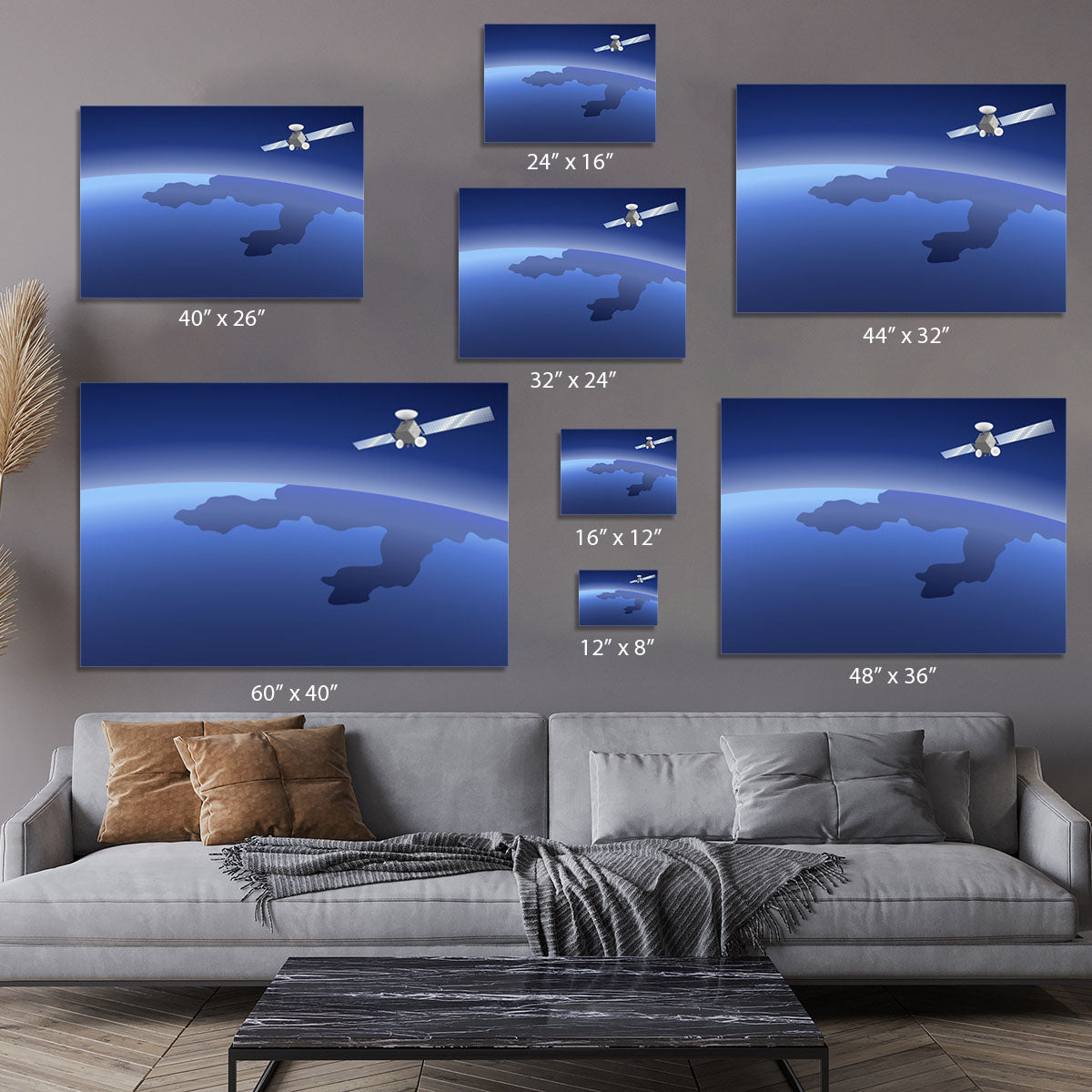 Satellite orbiting around the planet through the space Canvas Print or Poster - Canvas Art Rocks - 7