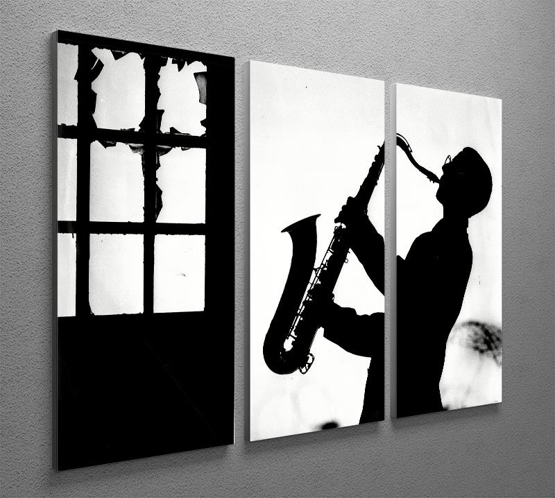 Saxophone player 3 Split Panel Canvas Print - Canvas Art Rocks - 2
