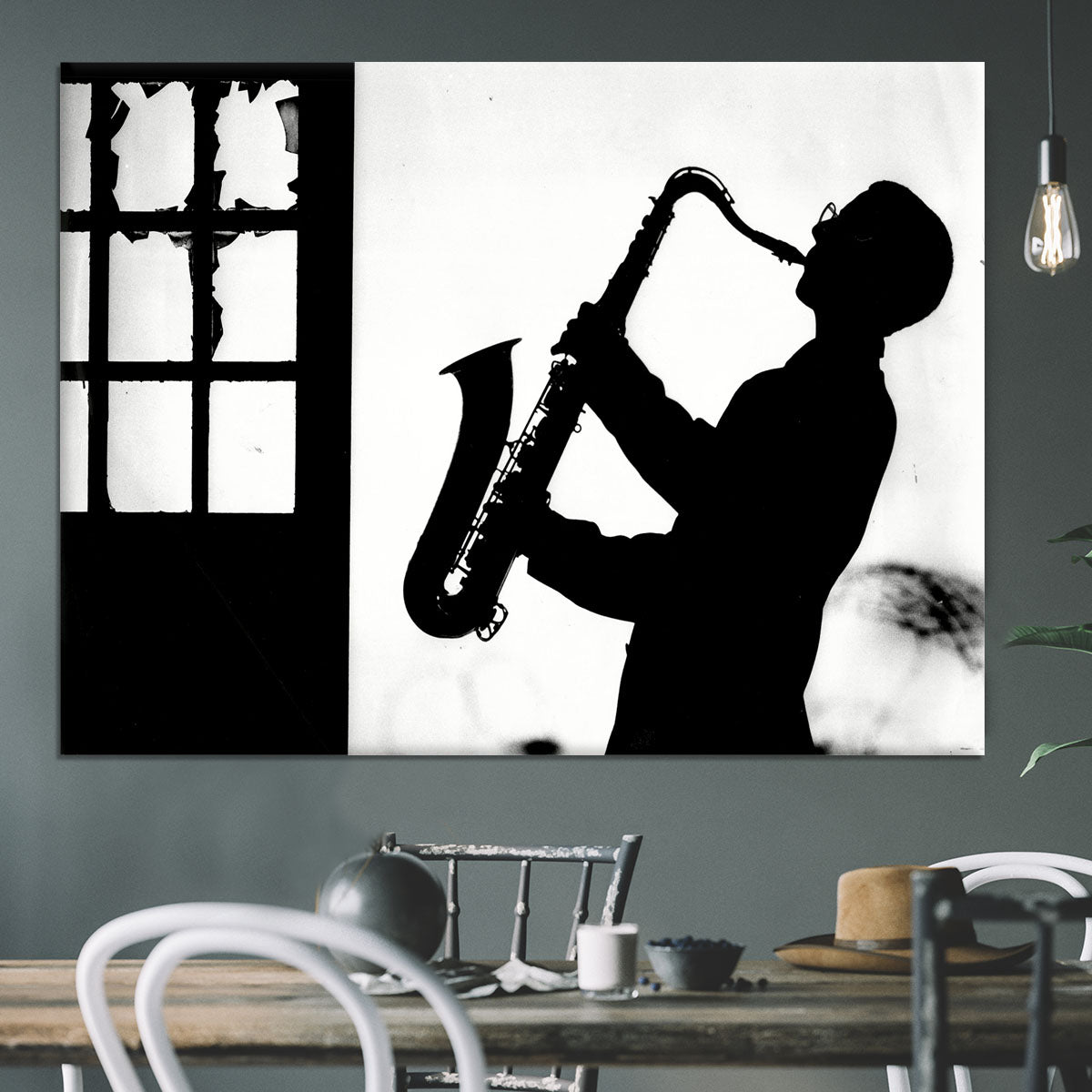 Saxophone player Canvas Print or Poster - Canvas Art Rocks - 3