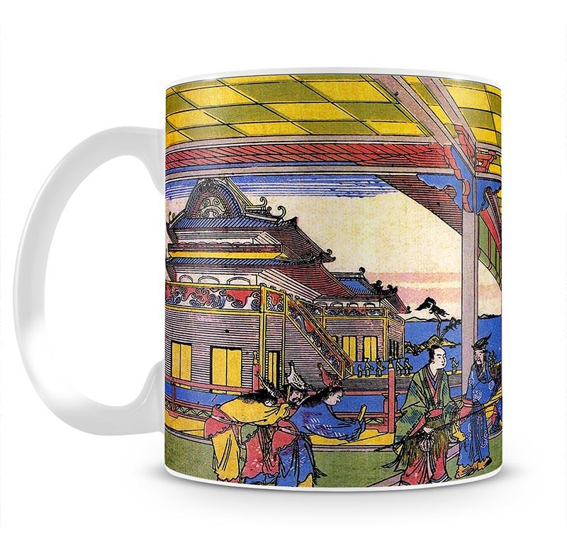 Scene in blue by Hokusai Mug - Canvas Art Rocks - 2