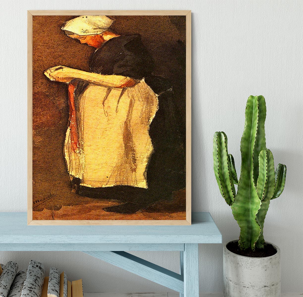 Scheveningen Woman by Van Gogh Framed Print - Canvas Art Rocks - 4