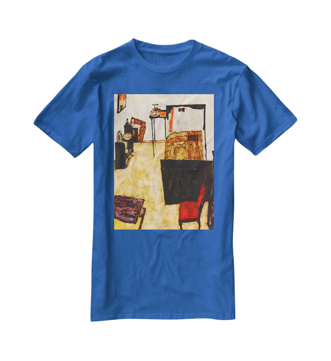 Schiele's living room in Neulengbach by Egon Schiele T-Shirt - Canvas Art Rocks - 2