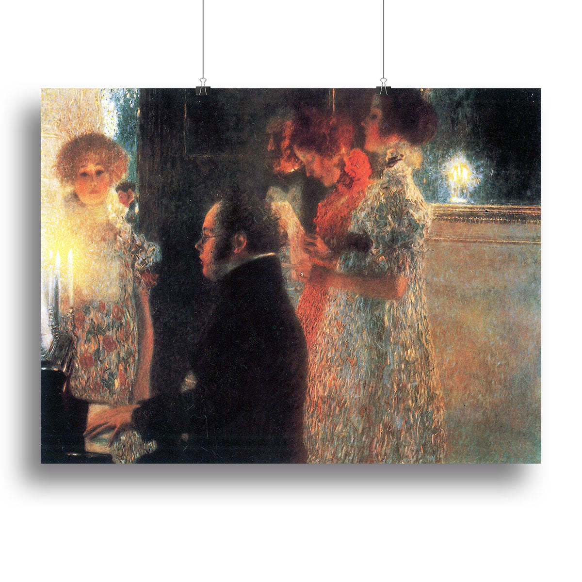Schubert at the piano by Klimt Canvas Print or Poster - Canvas Art Rocks - 2