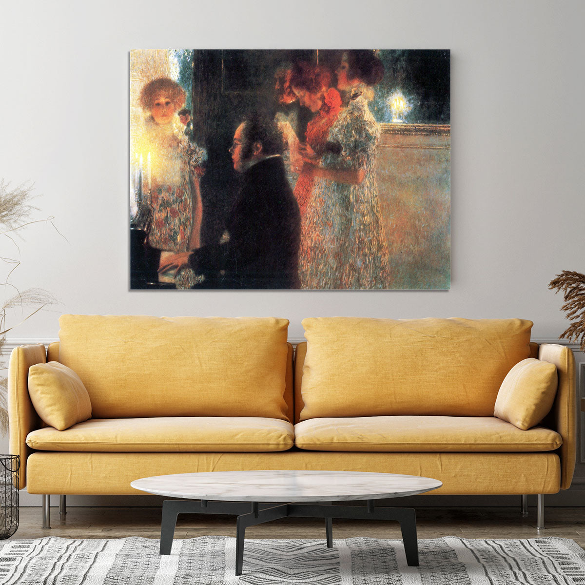 Schubert at the piano by Klimt Canvas Print or Poster - Canvas Art Rocks - 4