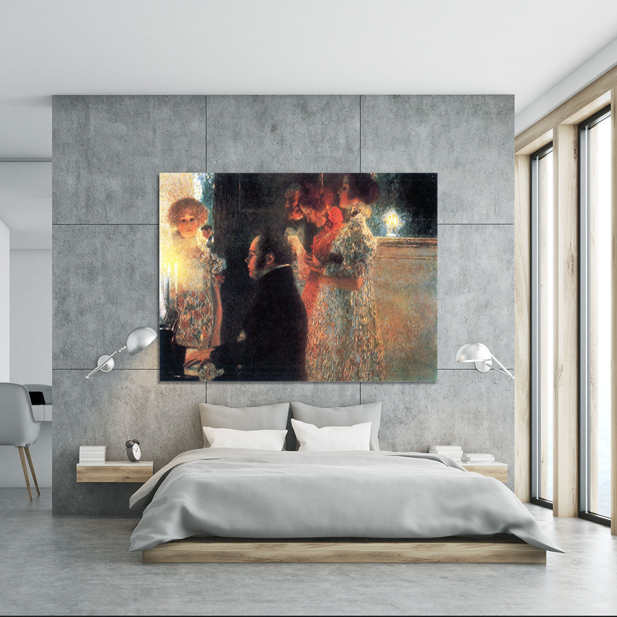 Schubert at the piano by Klimt Canvas Print or Poster - Canvas Art Rocks - 5