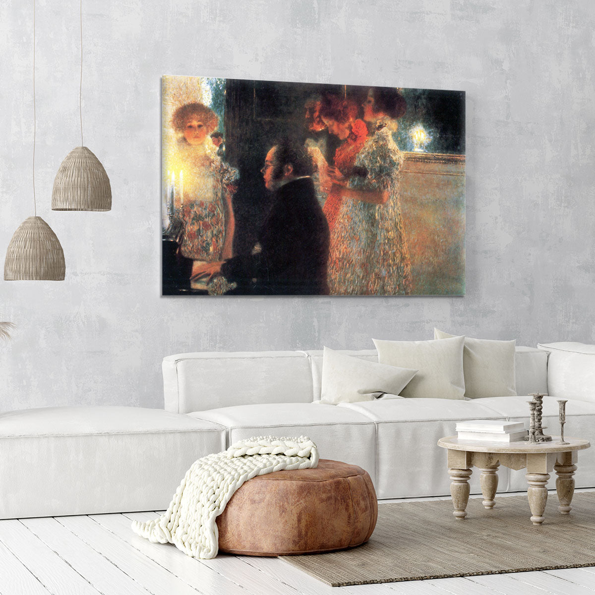 Schubert at the piano by Klimt Canvas Print or Poster - Canvas Art Rocks - 6