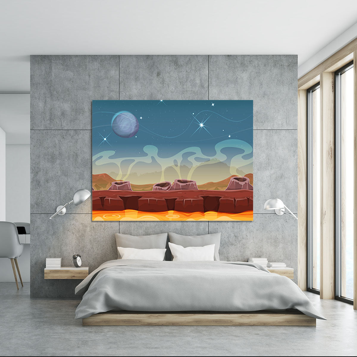 Sci-Fi Alien Planet Canvas Print or Poster - Canvas Art Rocks - 5