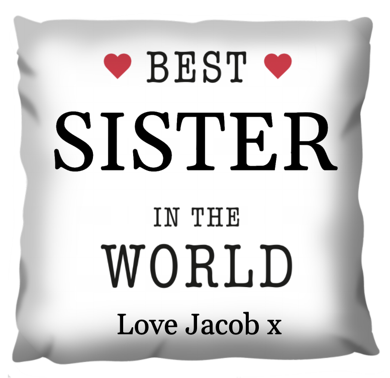 Best Sister In The World Personalised Cushion