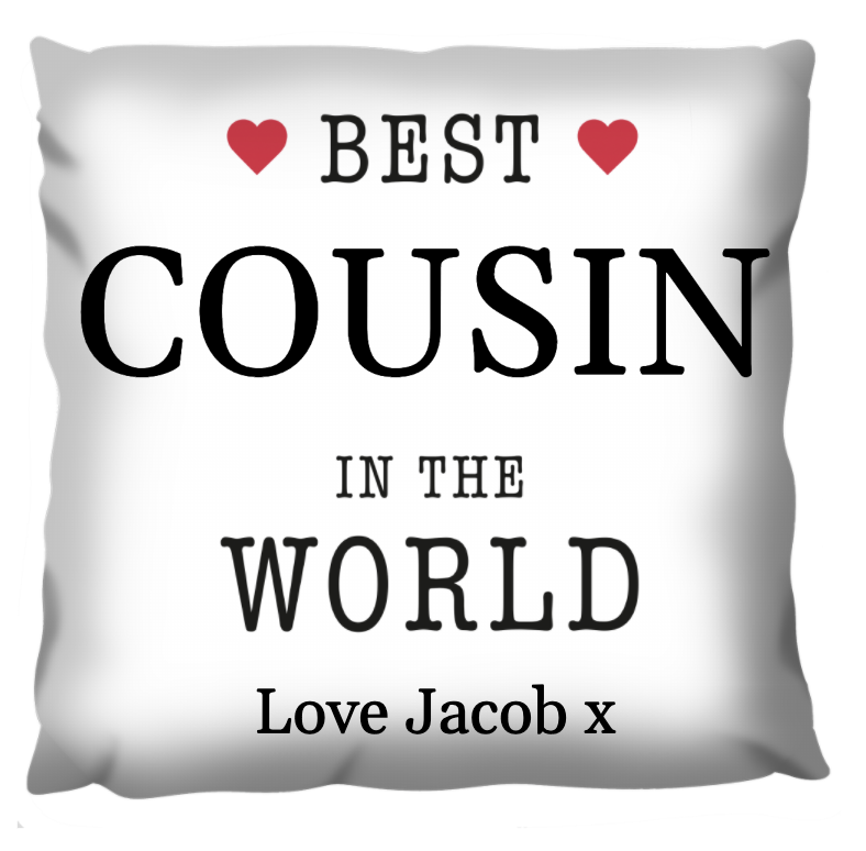 Best Cousin In The World Personalised Cushion