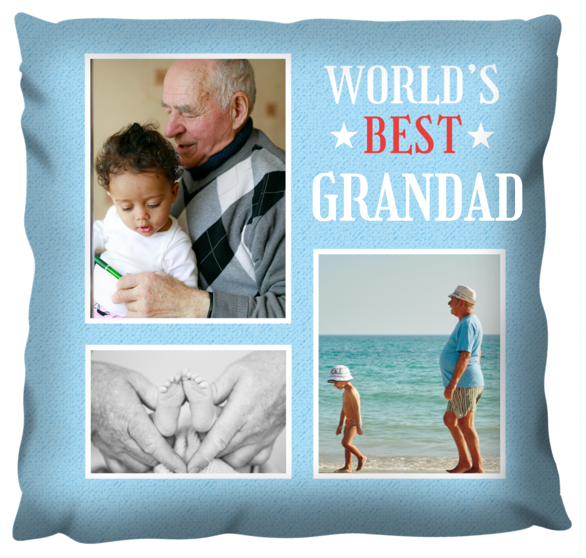 World's Best Photo Collage Personalised Cushion