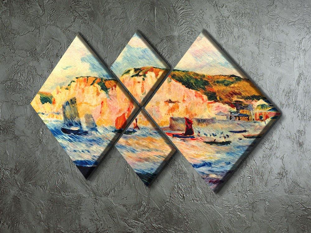 Sea and cliffs by Renoir 4 Square Multi Panel Canvas - Canvas Art Rocks - 2
