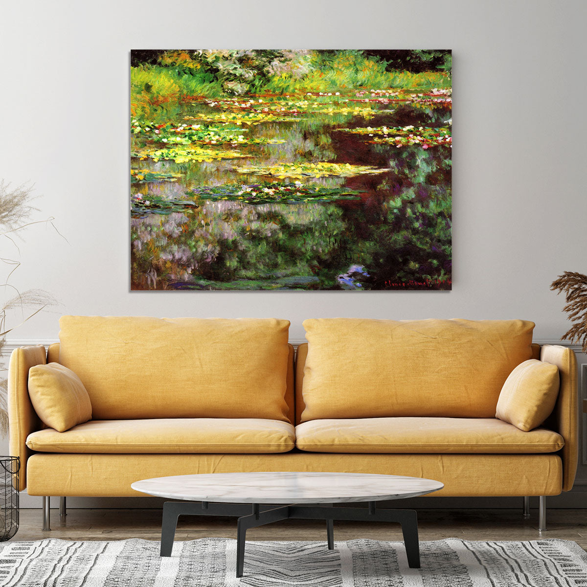 Sea rose pond by Monet Canvas Print or Poster - Canvas Art Rocks - 4