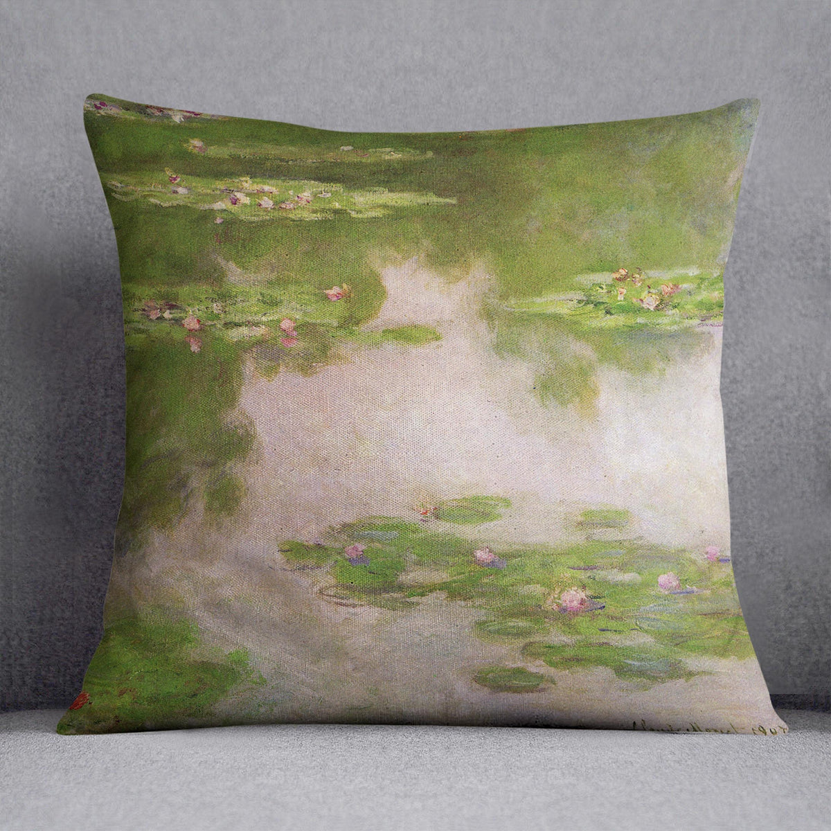 Sea roses 2 by Monet Cushion | Canvas Art Rocks