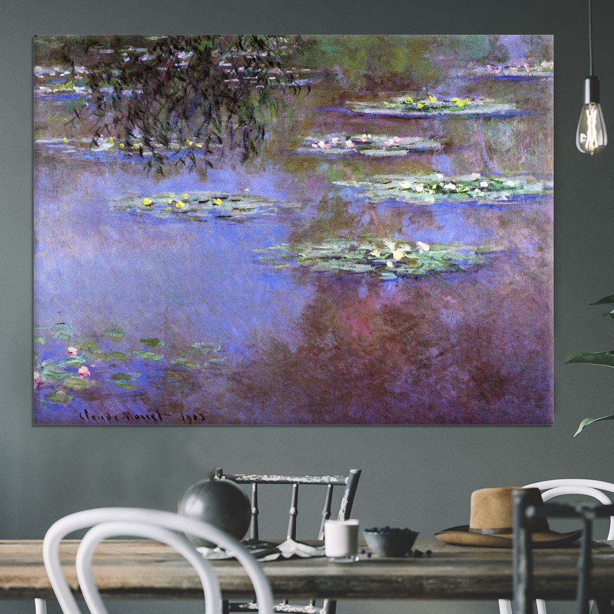 Sea roses 4 by Monet Canvas Print or Poster - Canvas Art Rocks - 3