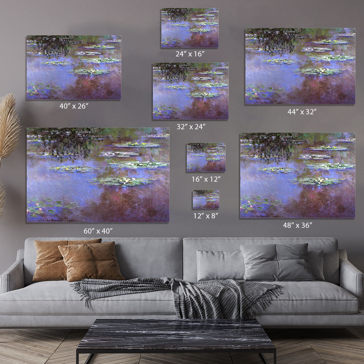 Sea roses 4 by Monet Canvas Print or Poster - Canvas Art Rocks - 7