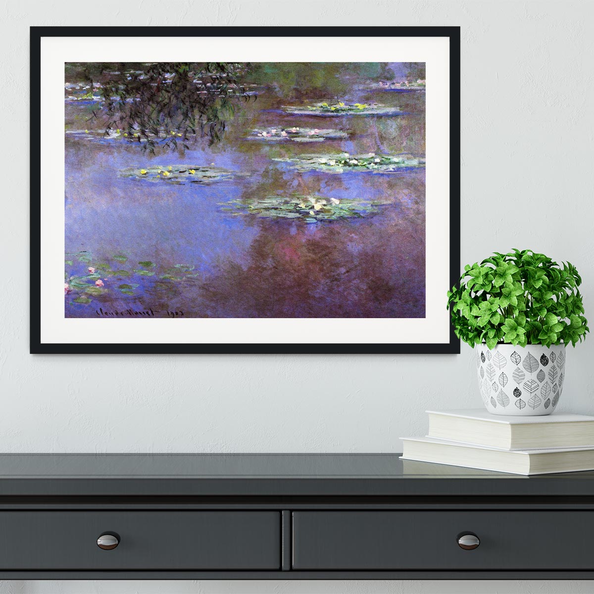Sea roses 4 by Monet Framed Print - Canvas Art Rocks - 1