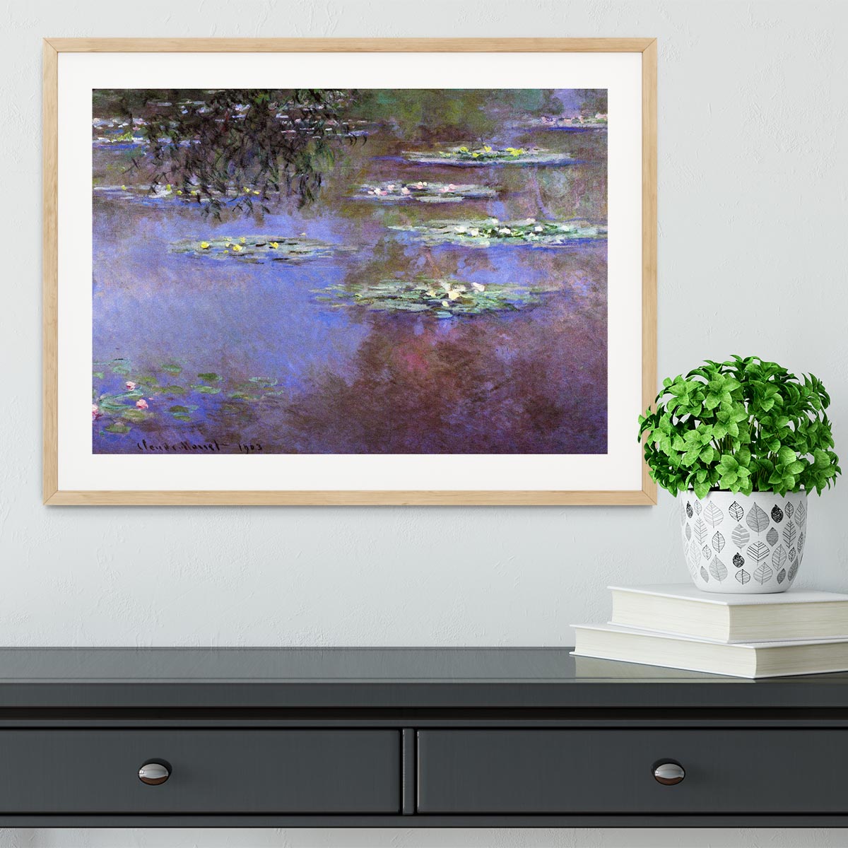Sea roses 4 by Monet Framed Print - Canvas Art Rocks - 3