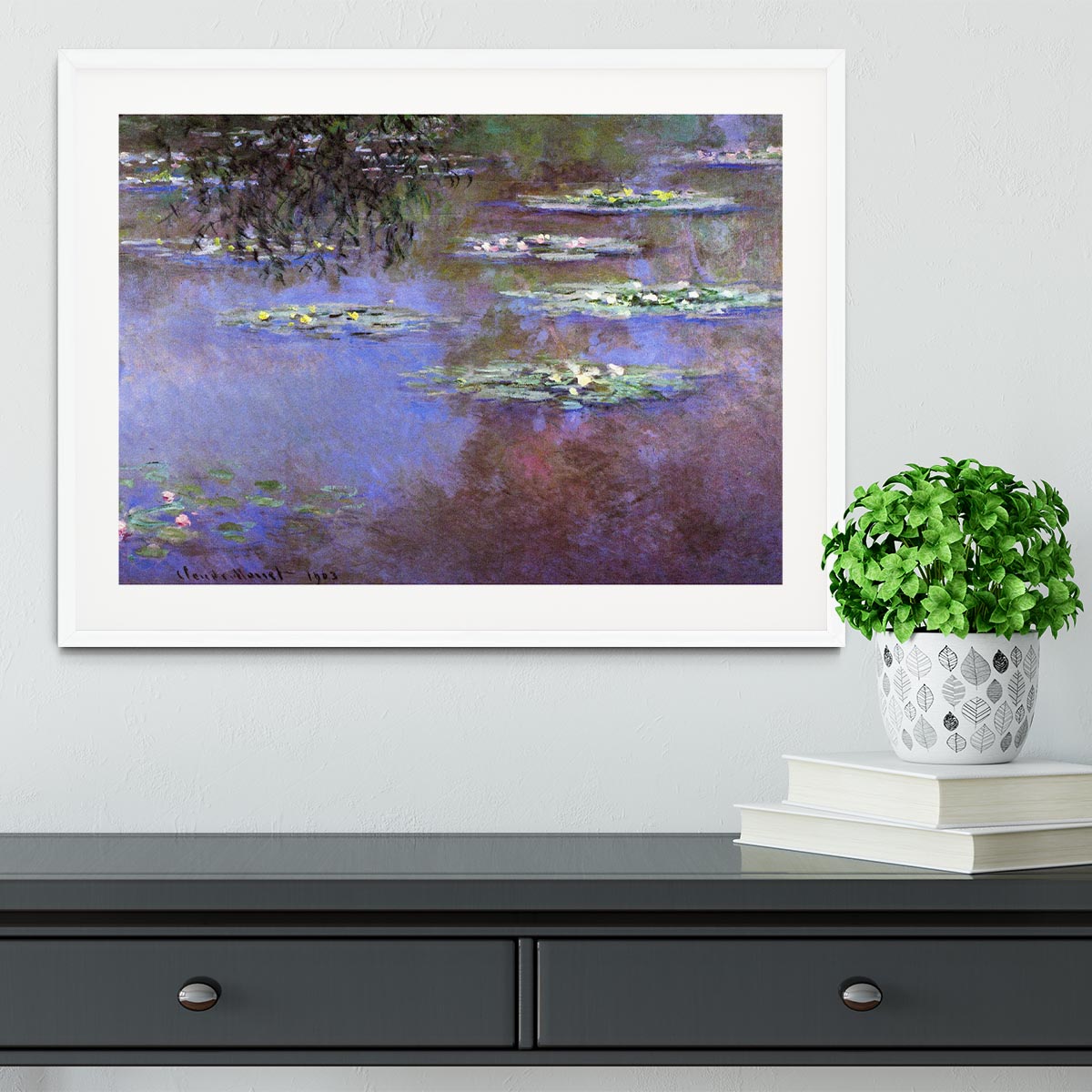 Sea roses 4 by Monet Framed Print - Canvas Art Rocks - 5