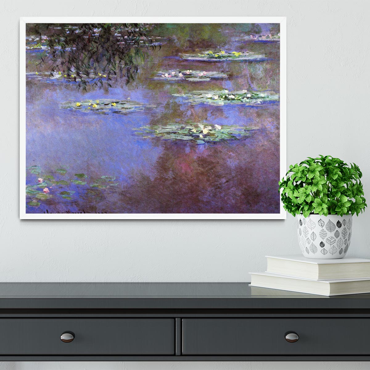 Sea roses 4 by Monet Framed Print - Canvas Art Rocks -6