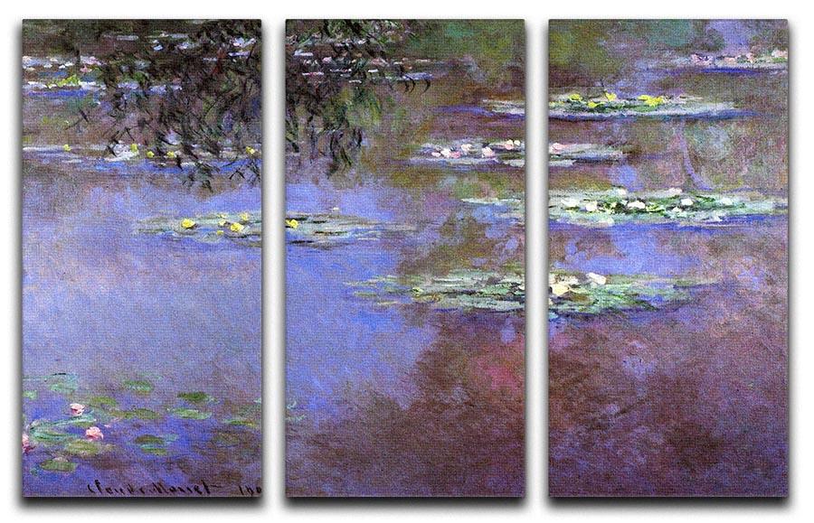 Sea roses 4 by Monet Split Panel Canvas Print - Canvas Art Rocks - 4