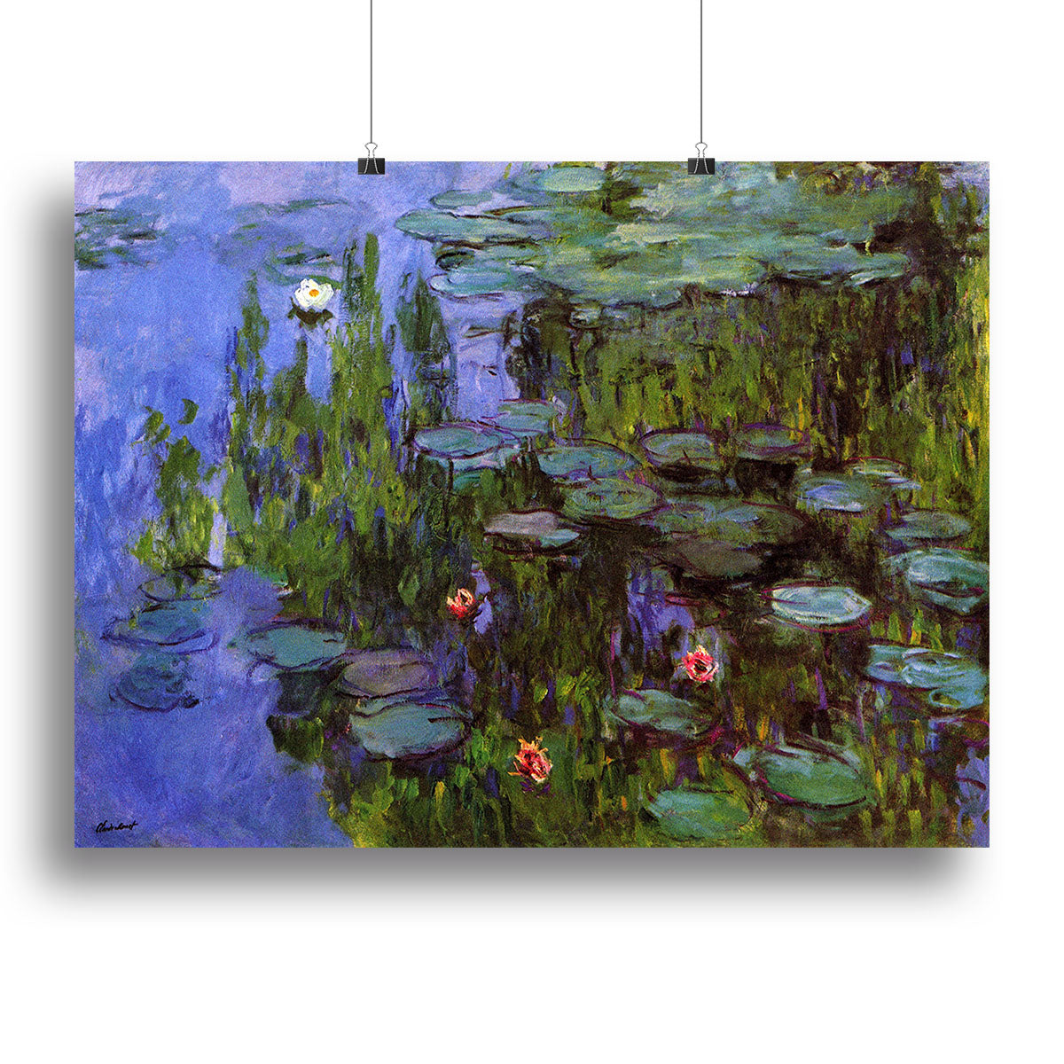 Sea roses by Monet Canvas Print or Poster - Canvas Art Rocks - 2