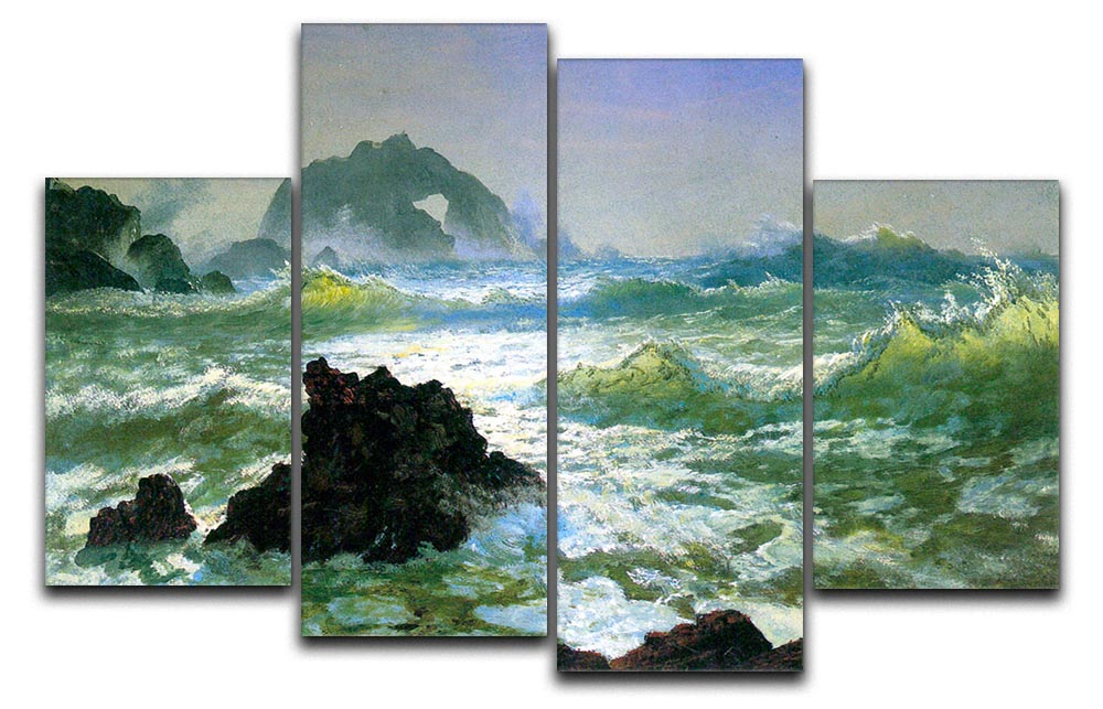 Seal Rock 2 by Bierstadt 4 Split Panel Canvas - Canvas Art Rocks - 1
