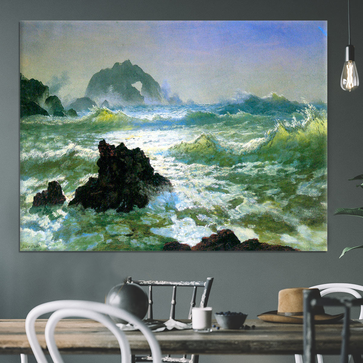 Seal Rock 2 by Bierstadt Canvas Print or Poster - Canvas Art Rocks - 3