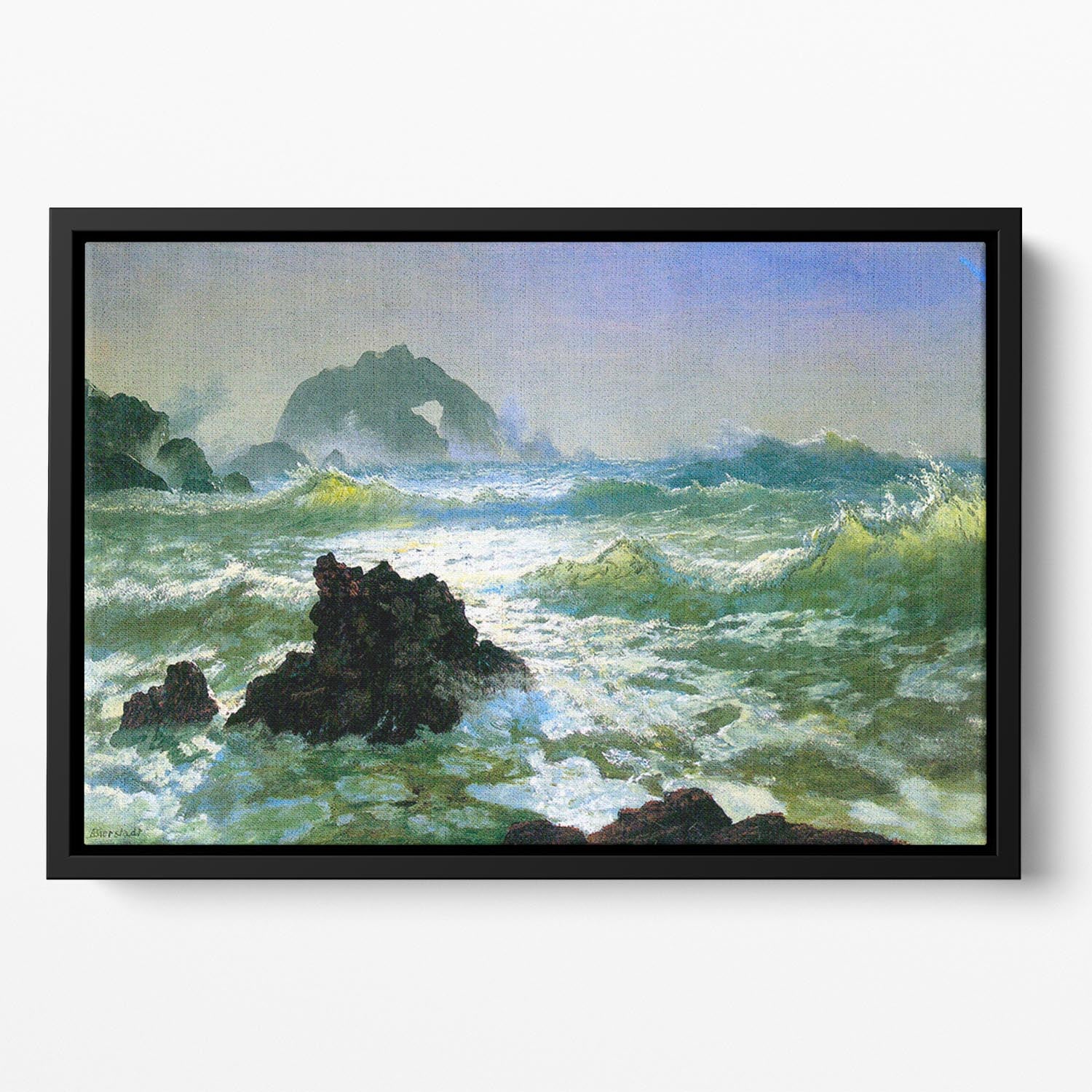 Seal Rock 2 by Bierstadt Floating Framed Canvas - Canvas Art Rocks - 2