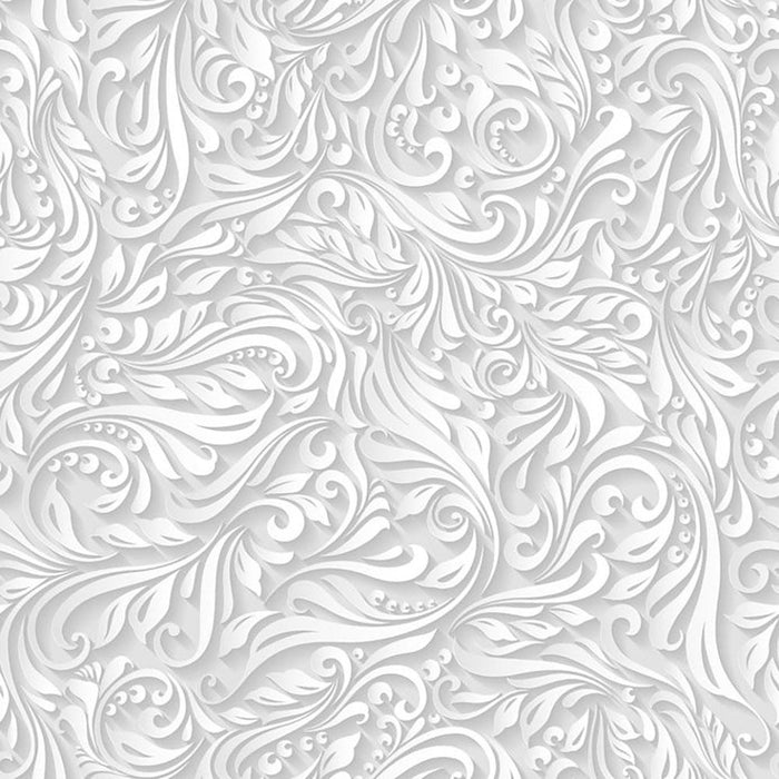 Seamless abstract white floral Wall Mural Wallpaper