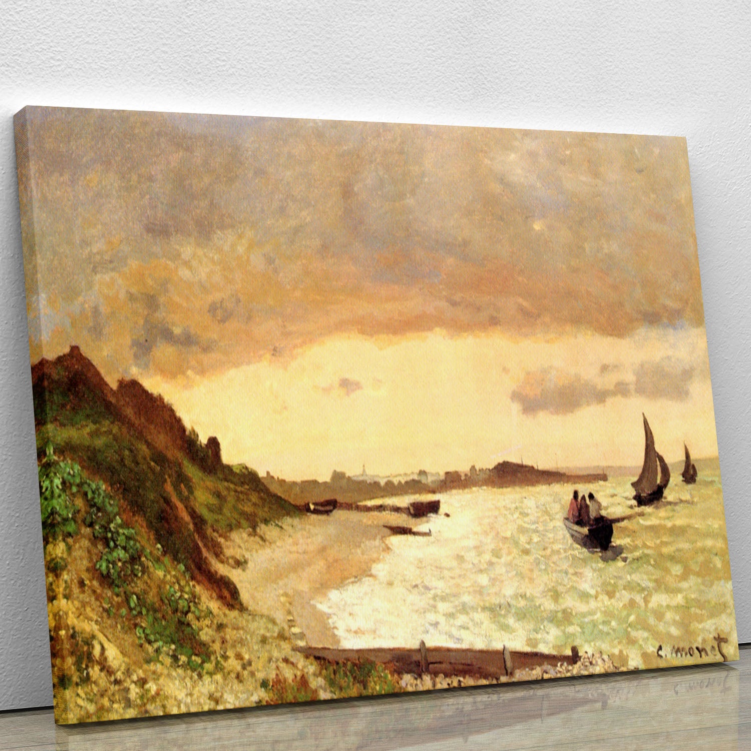 Seaside at Sainte Adresse by Monet Canvas Print or Poster - Canvas Art Rocks - 1