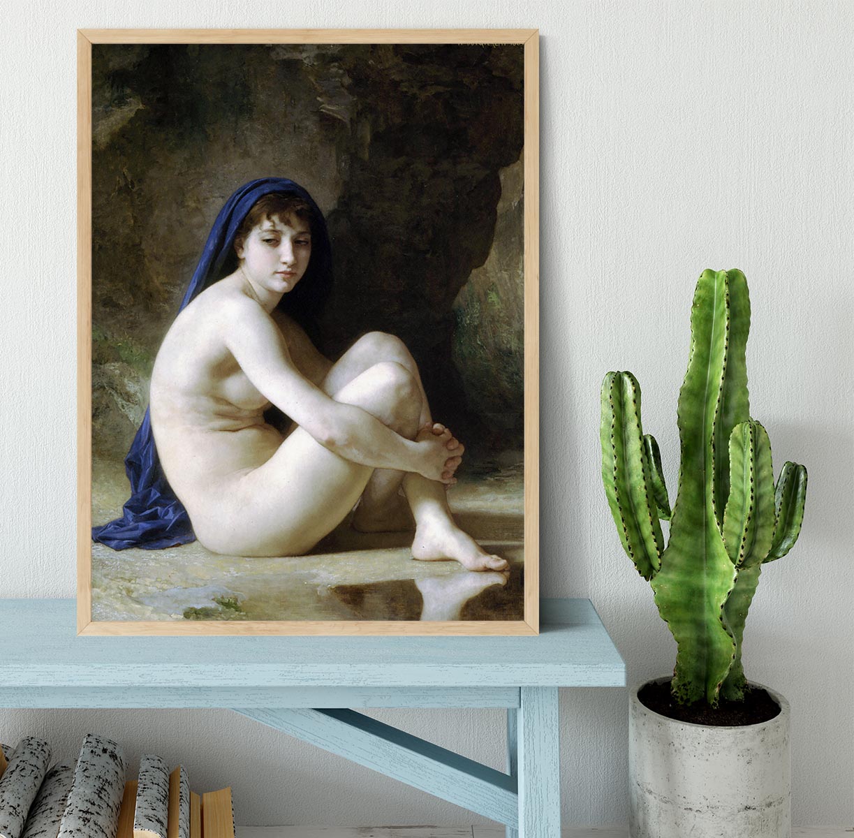 Seated Nude By Bouguereau Framed Print - Canvas Art Rocks - 4