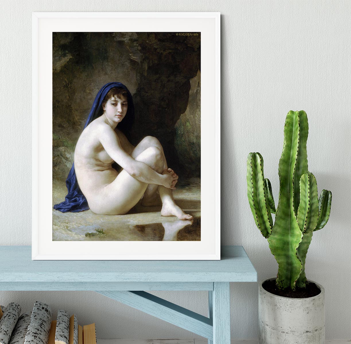 Seated Nude By Bouguereau Framed Print - Canvas Art Rocks - 5