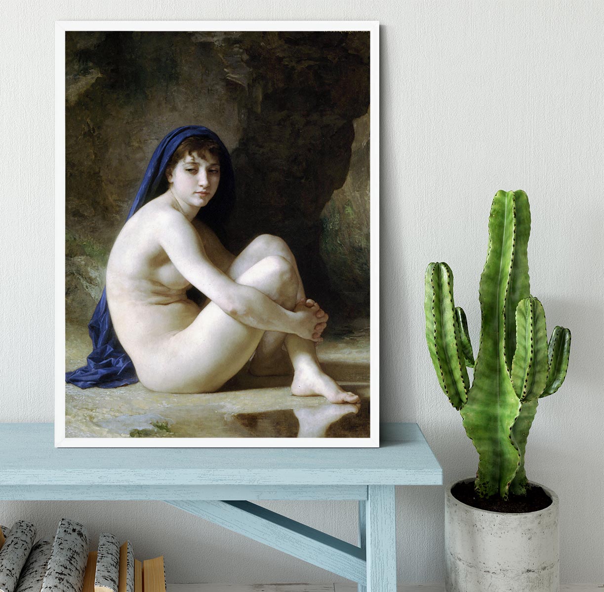Seated Nude By Bouguereau Framed Print - Canvas Art Rocks -6