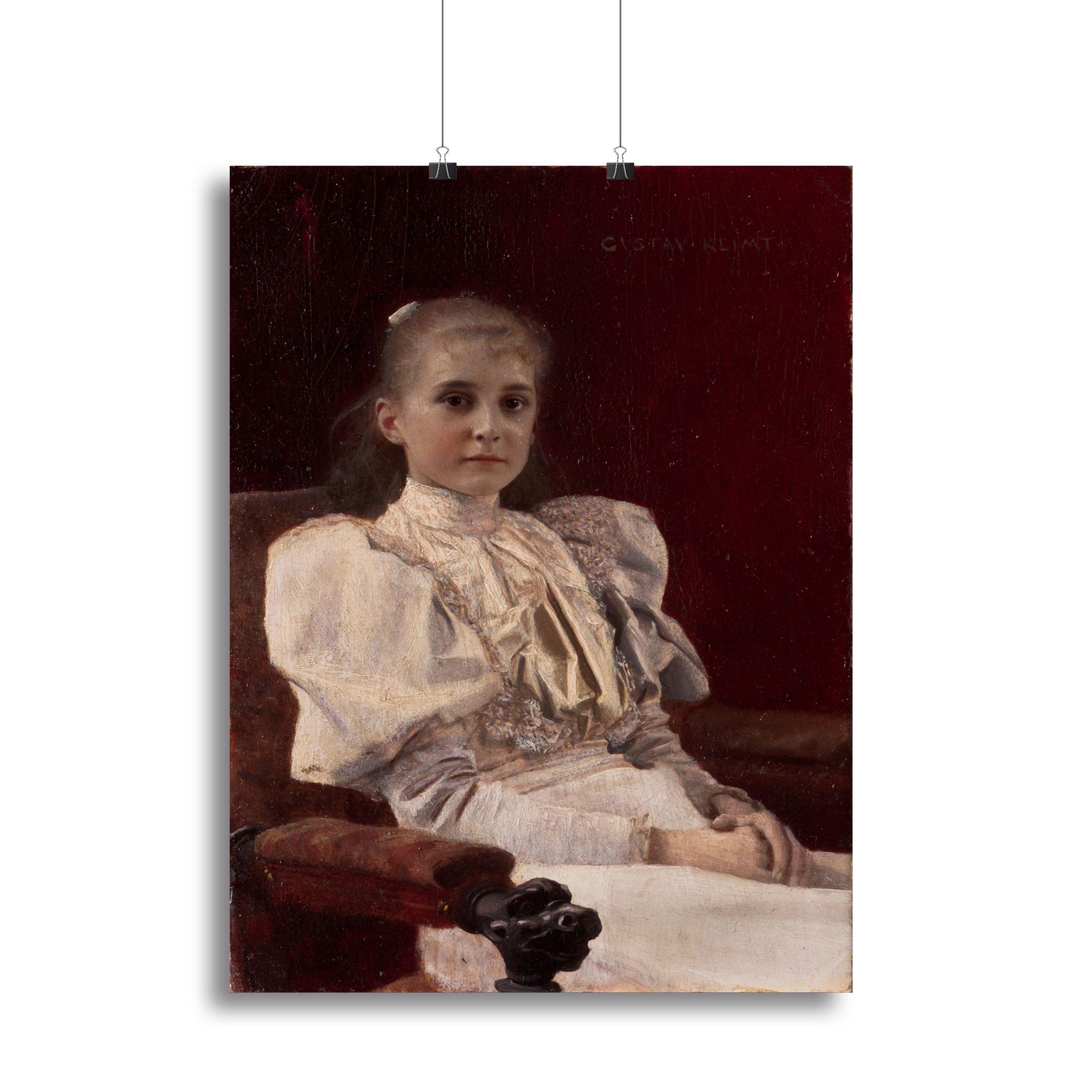 Seated Young Girl by Klimt Canvas Print or Poster - Canvas Art Rocks - 2