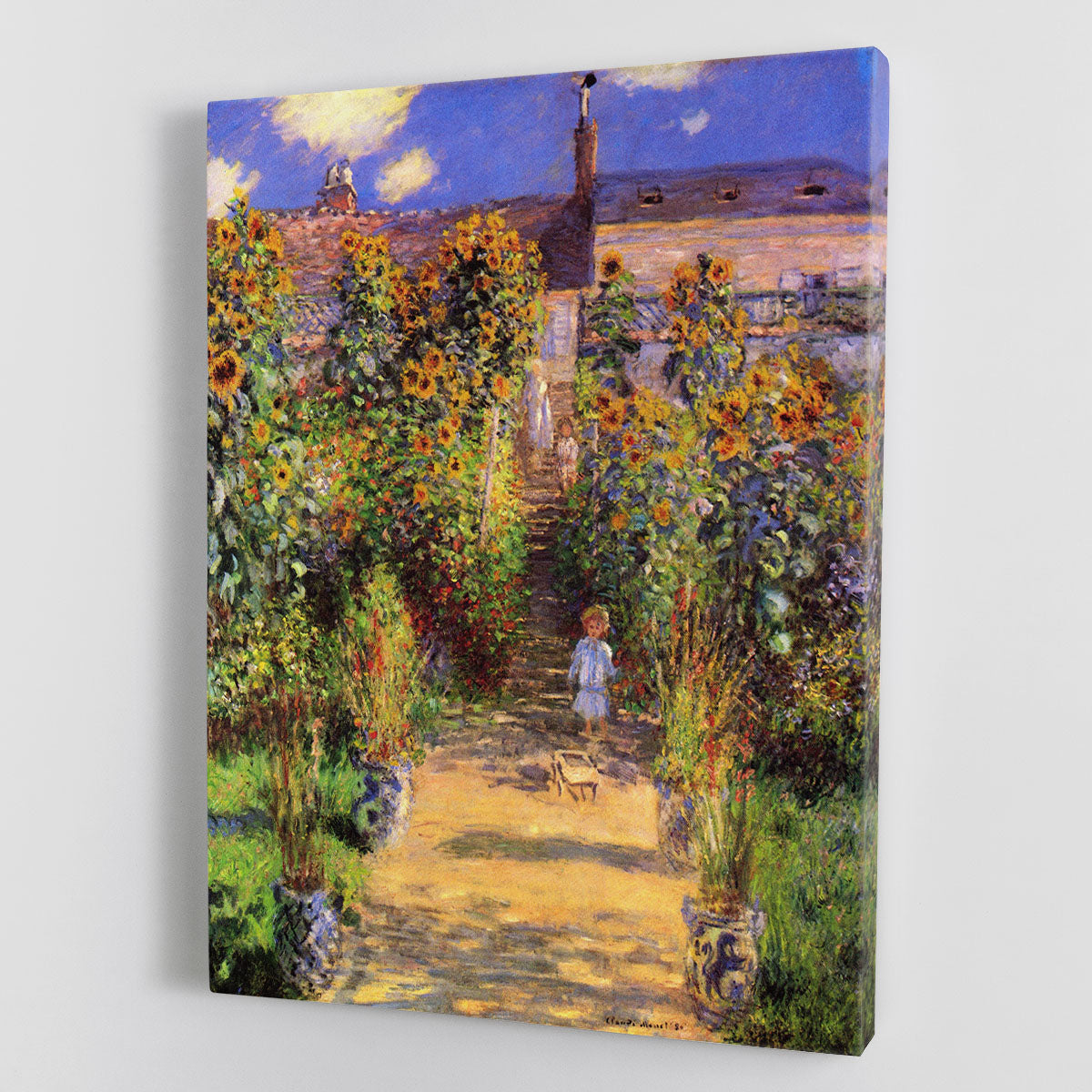 Seine bank at Vetheuil by Monet Canvas Print or Poster - Canvas Art Rocks - 1