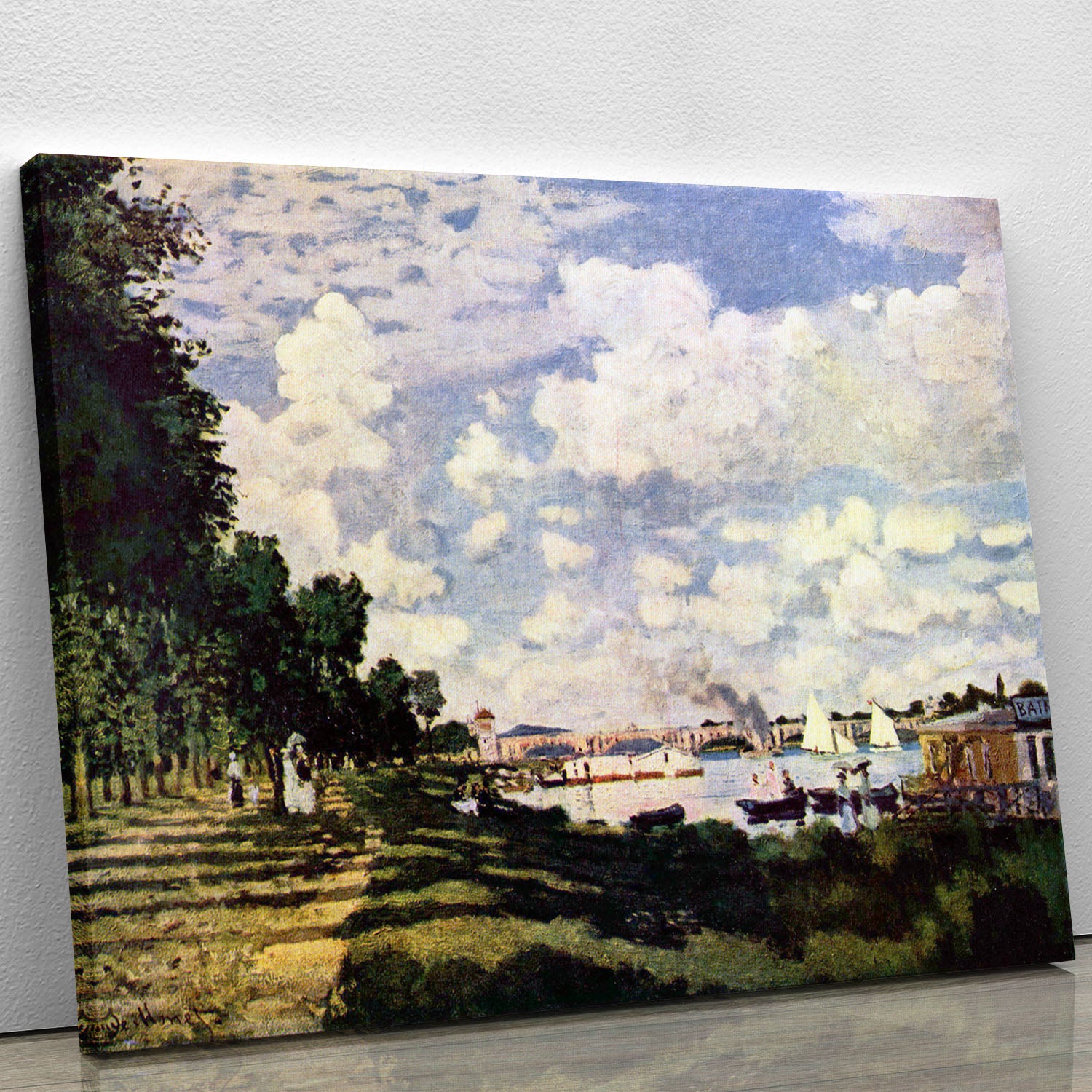 Seine basin near Argenteuil by Monet Canvas Print or Poster - Canvas Art Rocks - 1