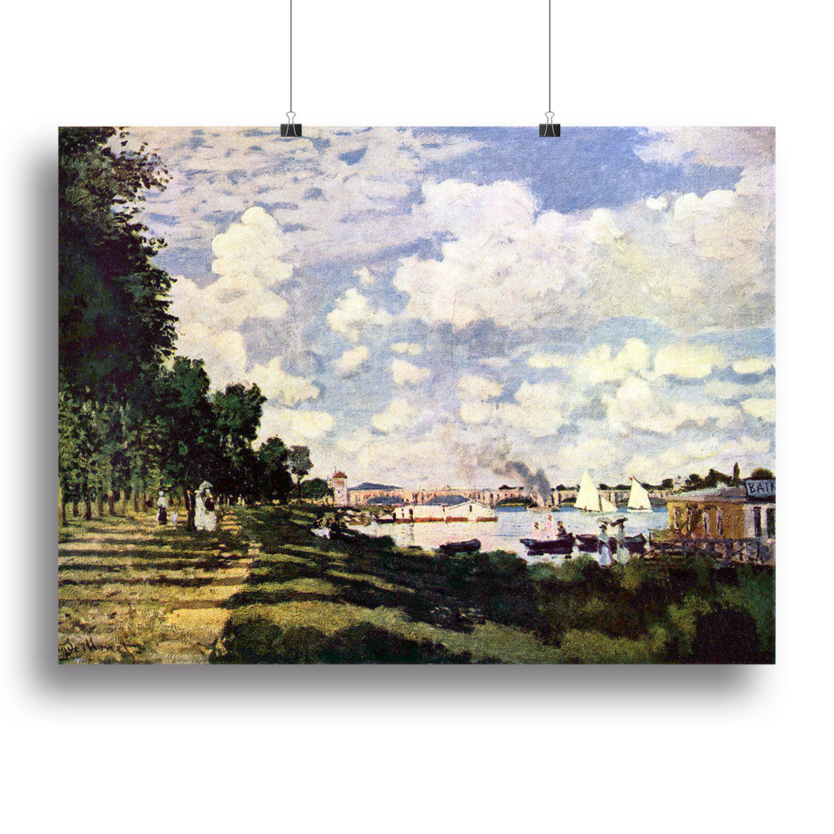Seine basin near Argenteuil by Monet Canvas Print or Poster - Canvas Art Rocks - 2