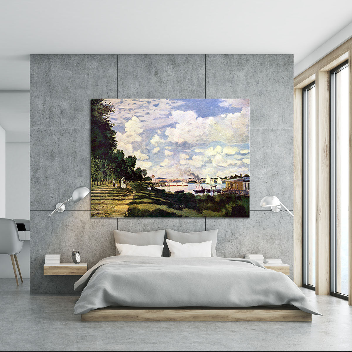 Seine basin near Argenteuil by Monet Canvas Print or Poster - Canvas Art Rocks - 5