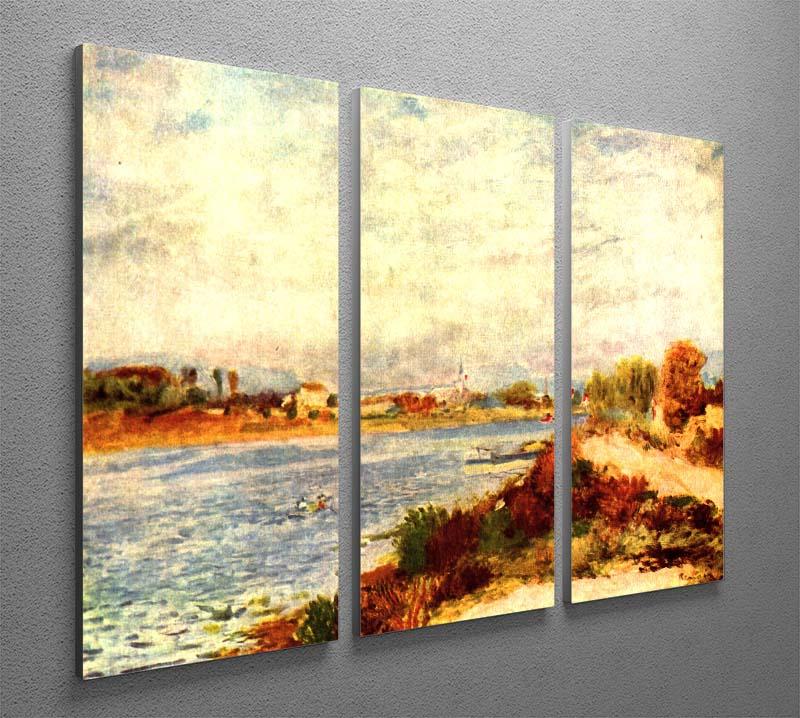 Seine in Argenteuil by Renoir 3 Split Panel Canvas Print - Canvas Art Rocks - 2
