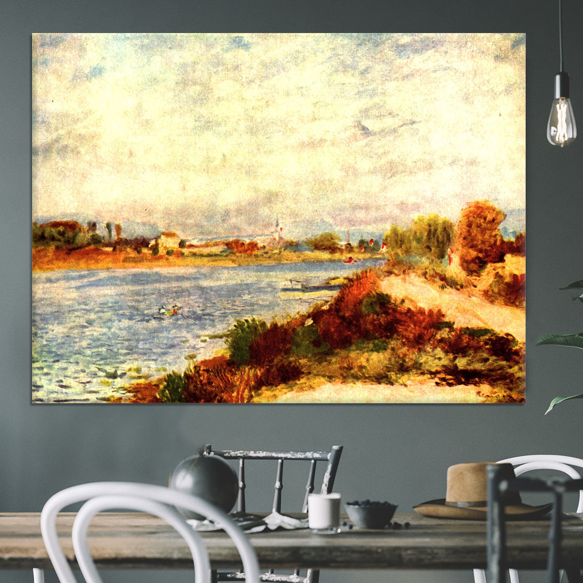Seine in Argenteuil by Renoir Canvas Print or Poster - Canvas Art Rocks - 3