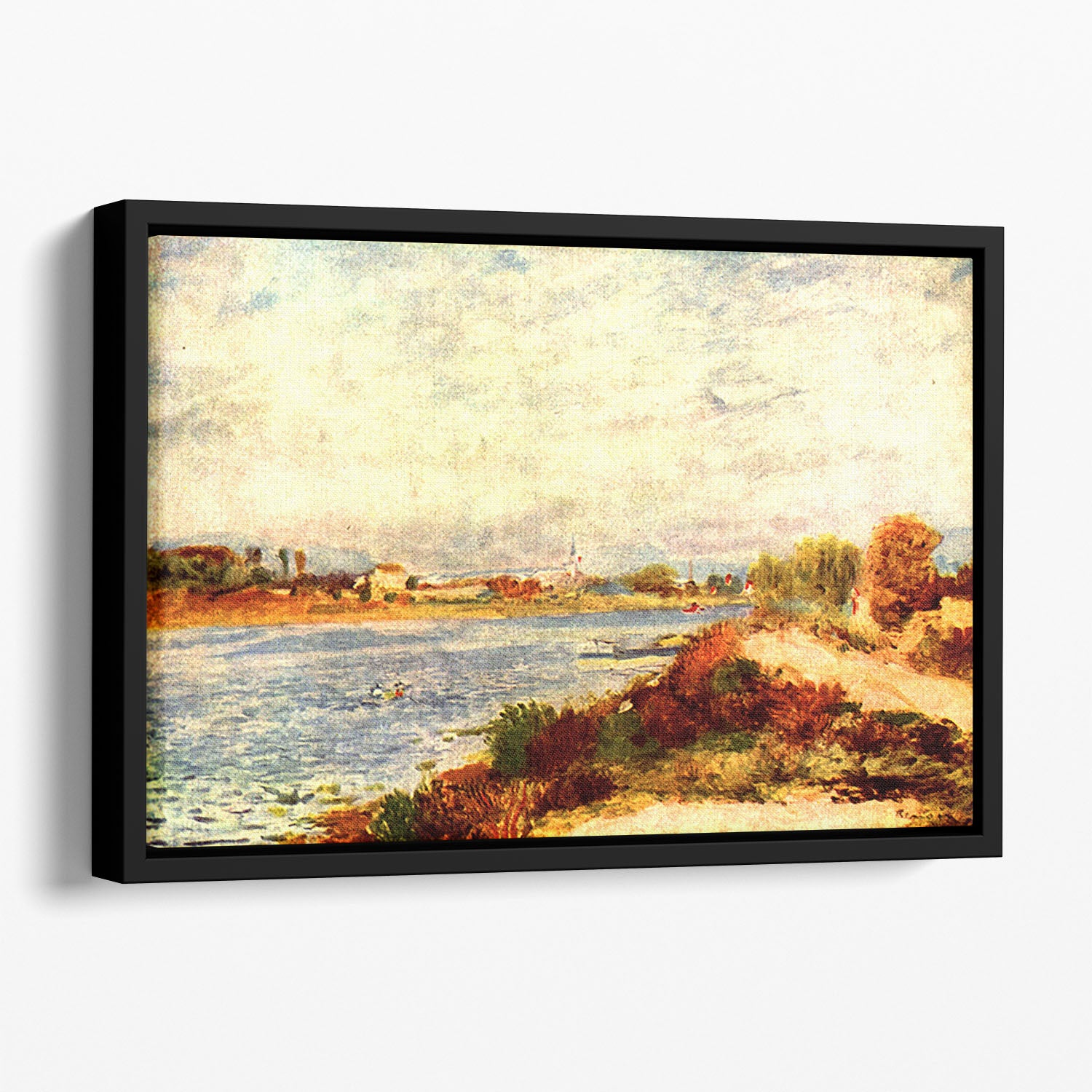 Seine in Argenteuil by Renoir Floating Framed Canvas