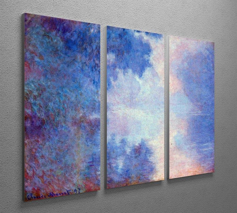 Seine in Morning by Monet Split Panel Canvas Print - Canvas Art Rocks - 4