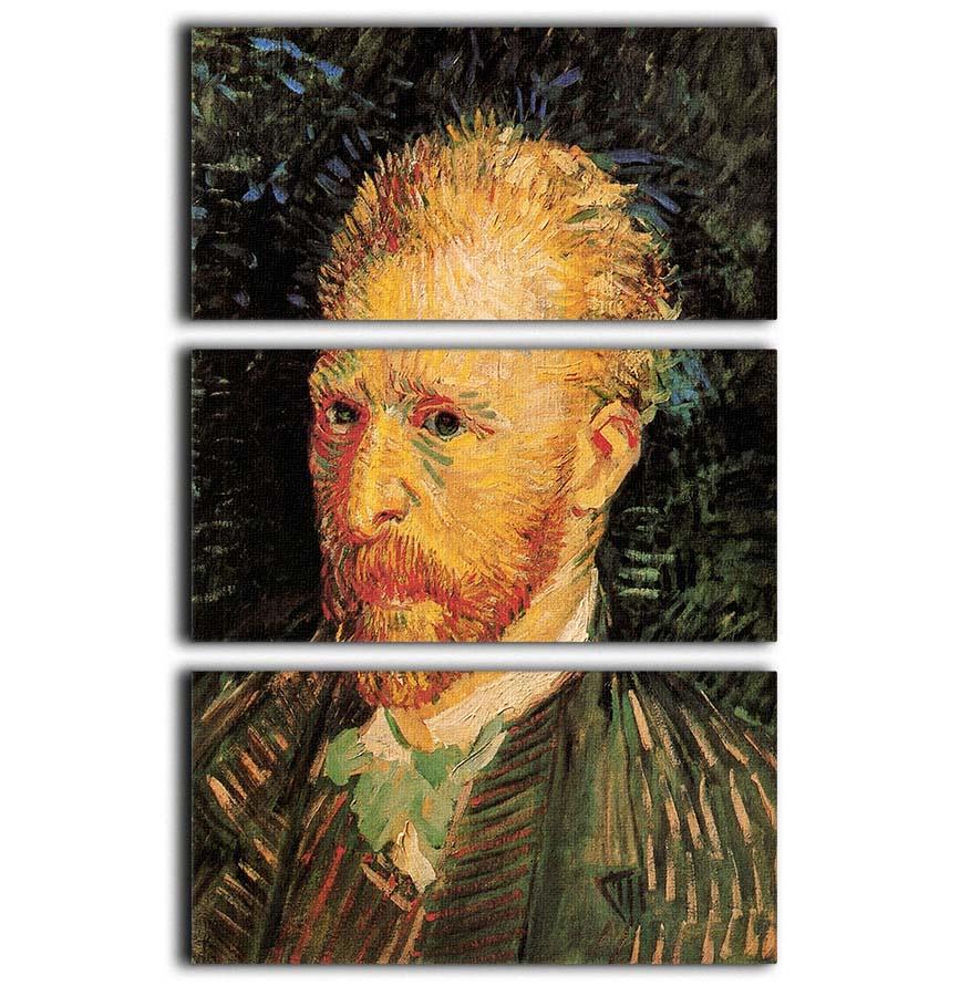Self-Portrait 10 by Van Gogh 3 Split Panel Canvas Print - Canvas Art Rocks - 1