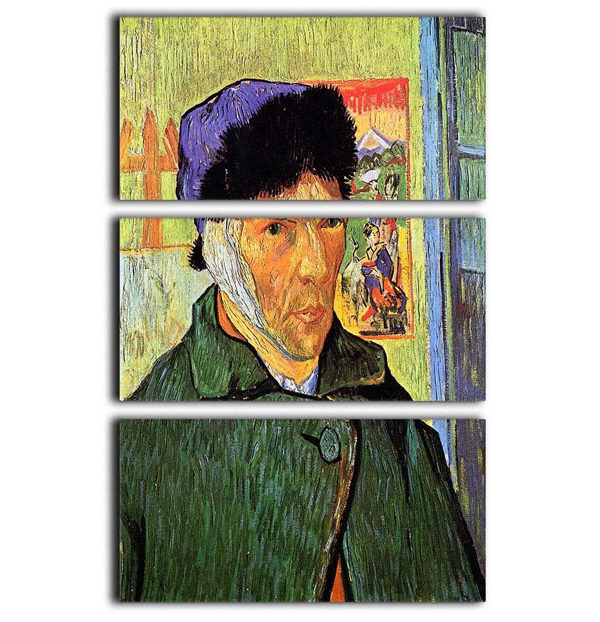 Self-Portrait 11 by Van Gogh 3 Split Panel Canvas Print - Canvas Art Rocks - 1