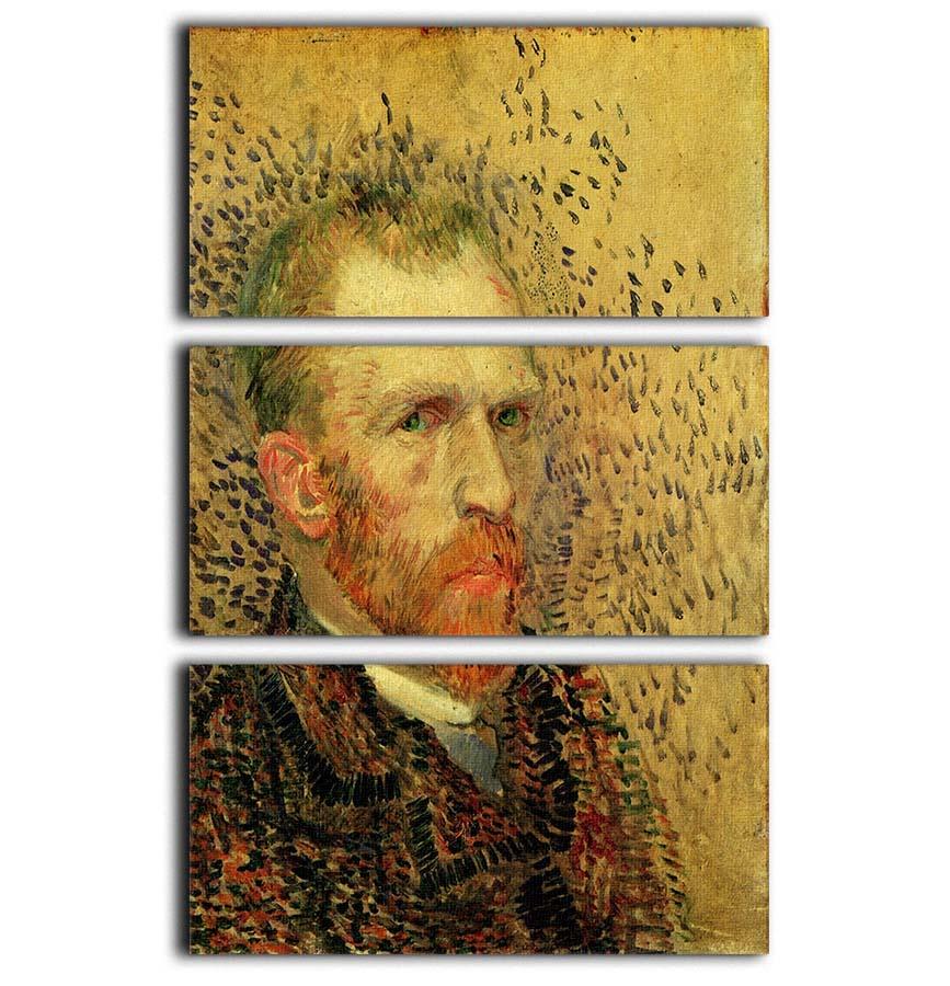 Self-Portrait 5 by Van Gogh 3 Split Panel Canvas Print - Canvas Art Rocks - 1